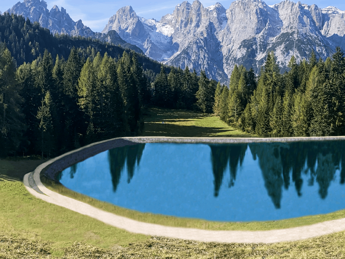 Bacino di accumulo per innevamento artificiale – Comune di&nbsp;Auronzo
